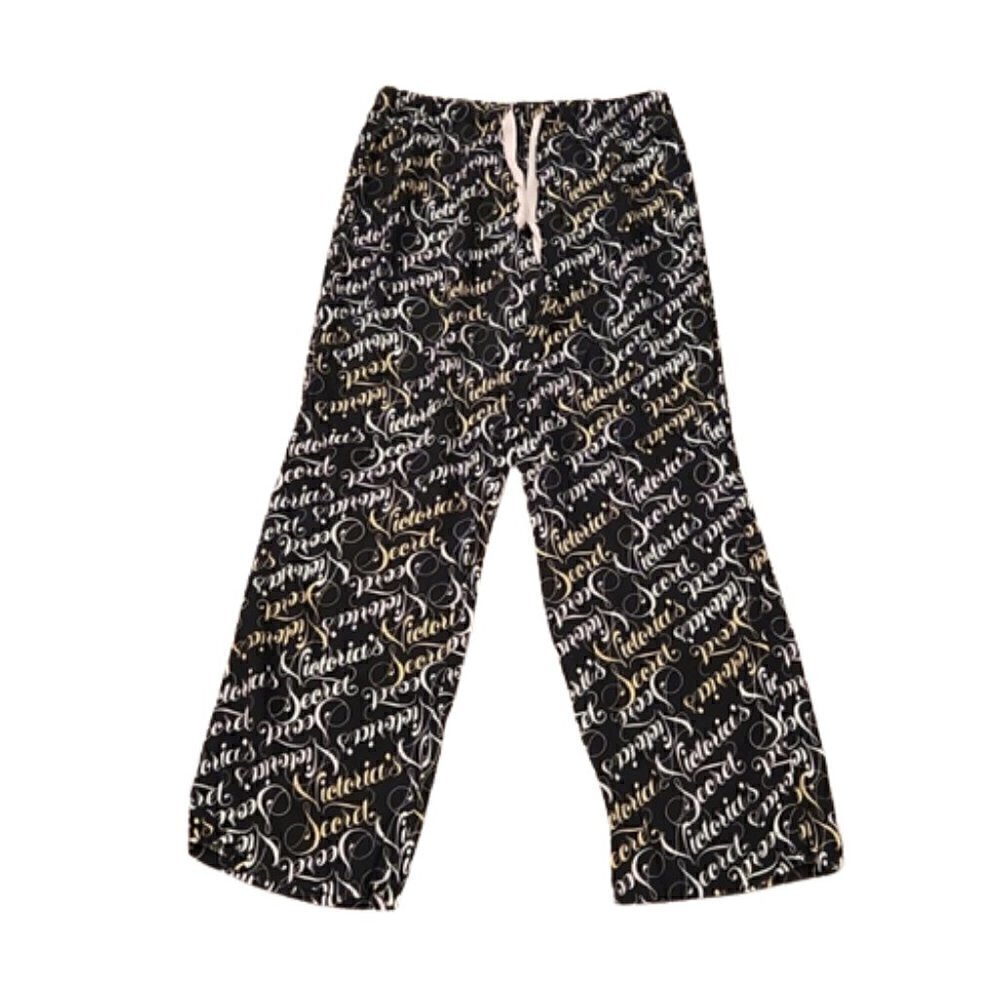 [Victoria Secret] Cursive Text Drawstring Pajama Pants - Size S - Picture 2 of 6